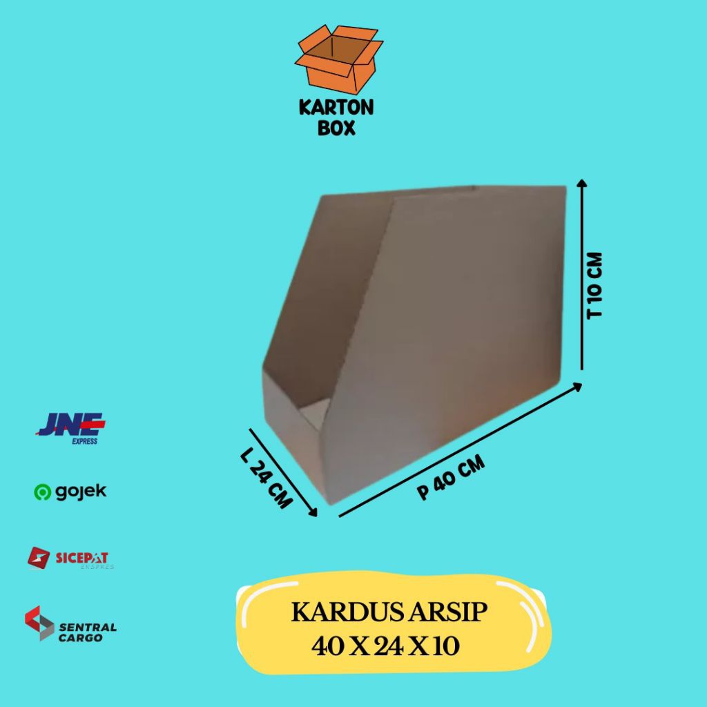 

Kardus Arsip Binbox 40x24x10 Cm/Bin Box Polos/Arsip Binbox/