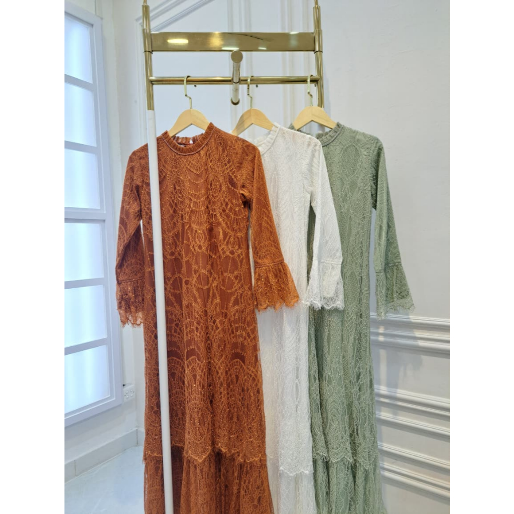 HALLA LUXE Gamis SO-330 Nesty Collection - Gamis Muslimah Wudhu Friendly, Dress Muslimah, Dress/Gami