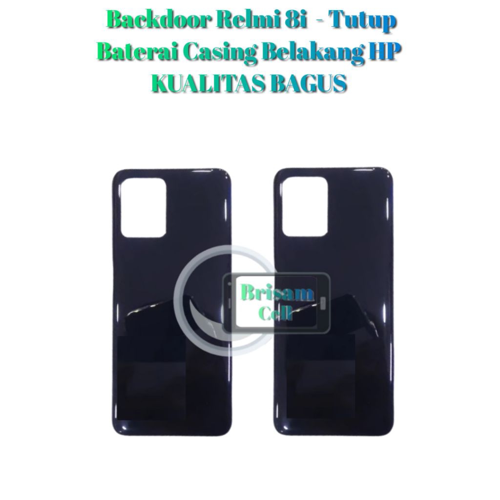 Backdoor Relmi 8i  Hitam - Tutup Baterai Casing Belakang HP KUALITAS BAGUS