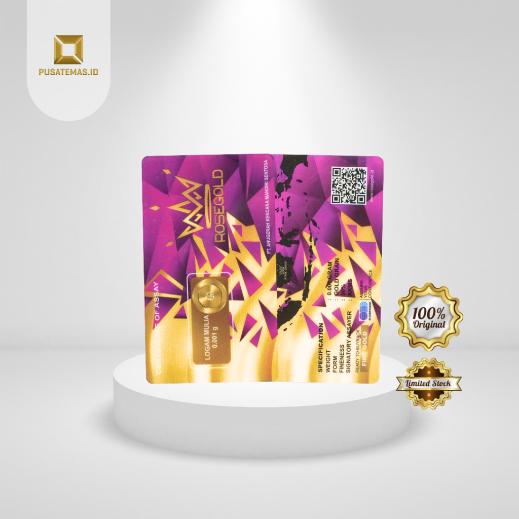 Emas Logam Mulia Rose Gold - 0,001 Gram