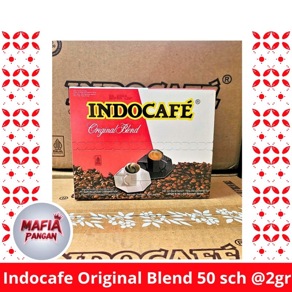 

Kopi Instan Indocafe Original Blend 50 sachet x 2 gram