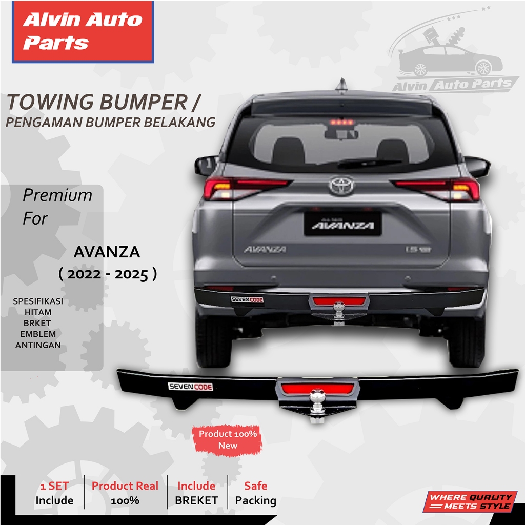 REAR BUMPER GUARD AVANZA 2022 - 2025 / PENGAMAN BUMPER BELAKANG AVANZA 2025/TOWING BELAKANG AVANZA