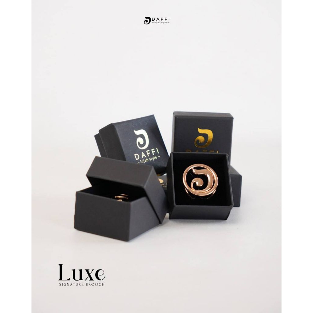 Luxe Ring Bros Daffi Hijab Brooch Premium Emas Diamond Swarovski Peniti Hijab