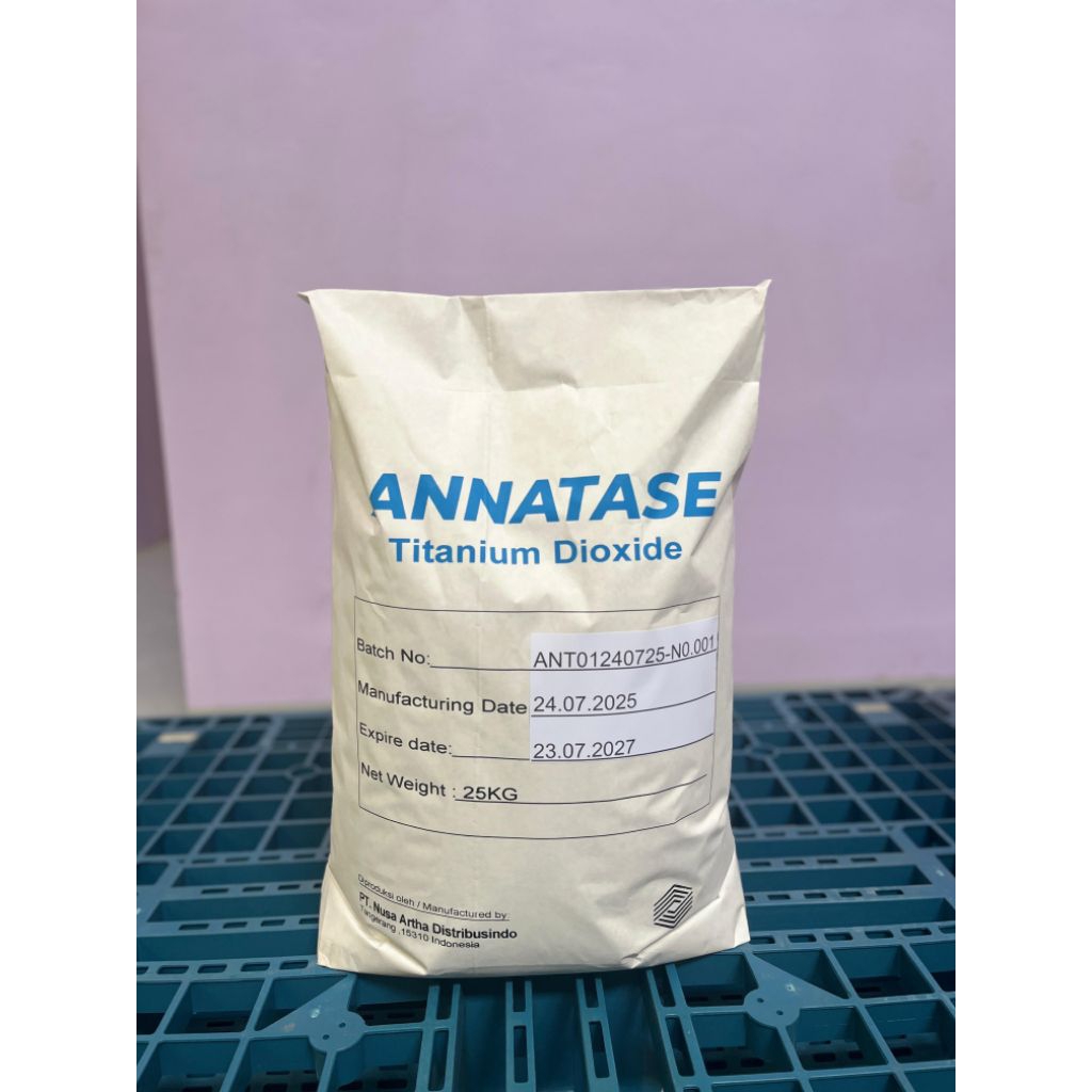 

ANNATASE TITANIUM PEWARNA / PEMUTIH MAKANAN FOOD GRADE KEMASAN 25KG