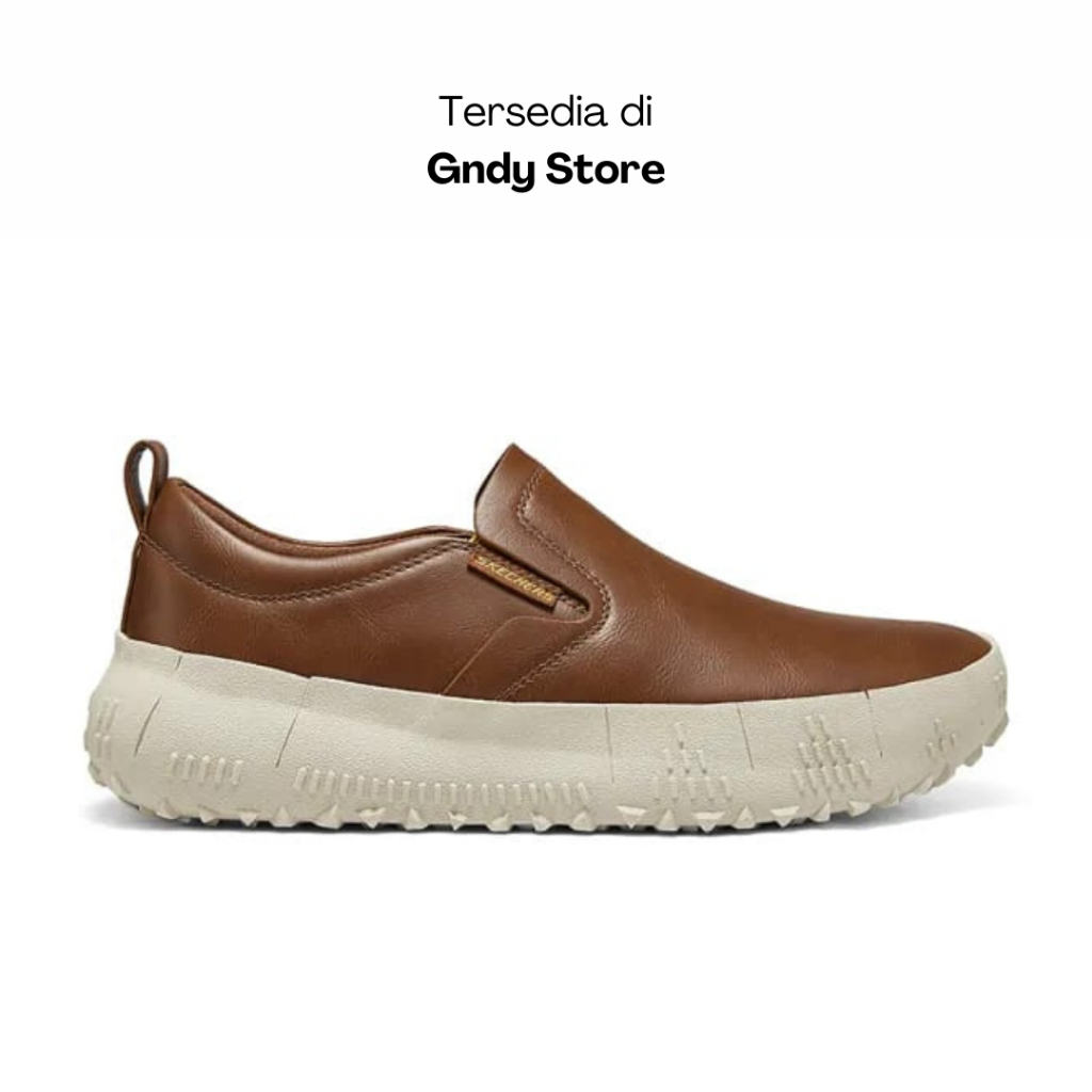 Sepatu Formal Kantor Slip On Pria Skechers Revo Thurman 210905/BRN Brown Men