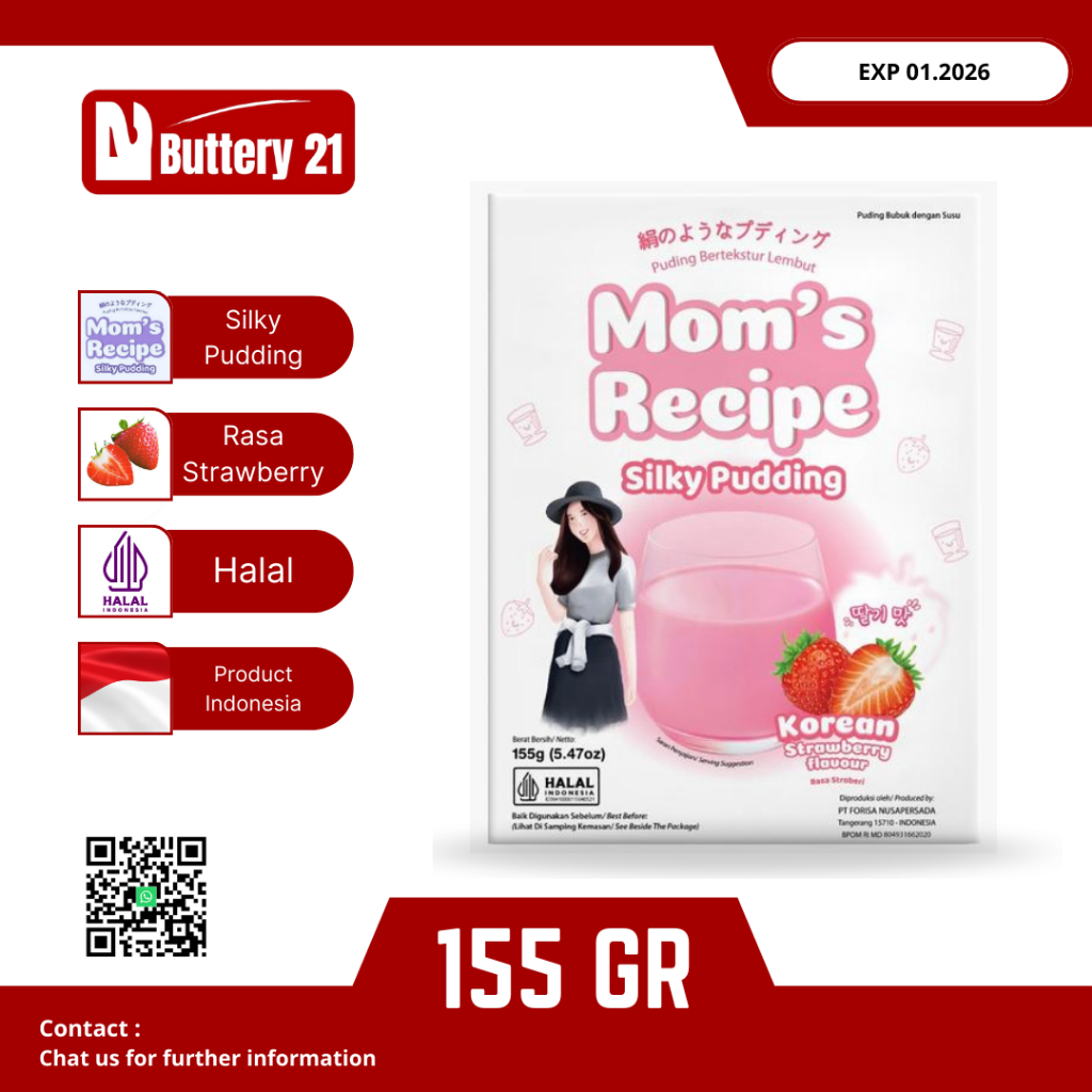 

SILKY PUDING MOMS RECIPE ALL VARIAN RASA 155 GR/BUBUK PUDING RASA