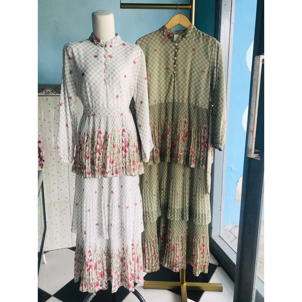 GAMIS CERUTY PLISKET // DRESS WANITA CERUTY PLISKET IMPORT