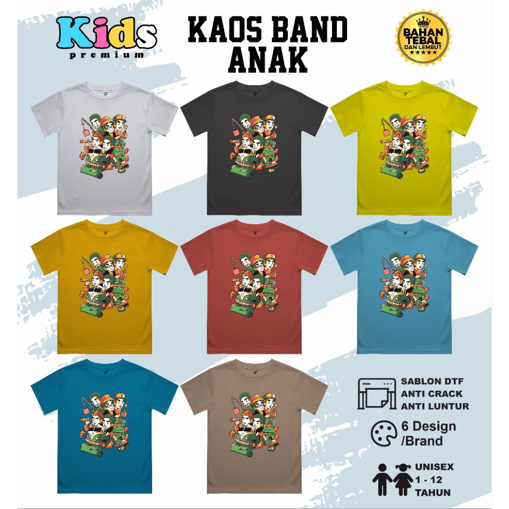 T-Shirt Anak Fourtwnty Artwork Logo Unisex Hitam Baju Anak Premium 420