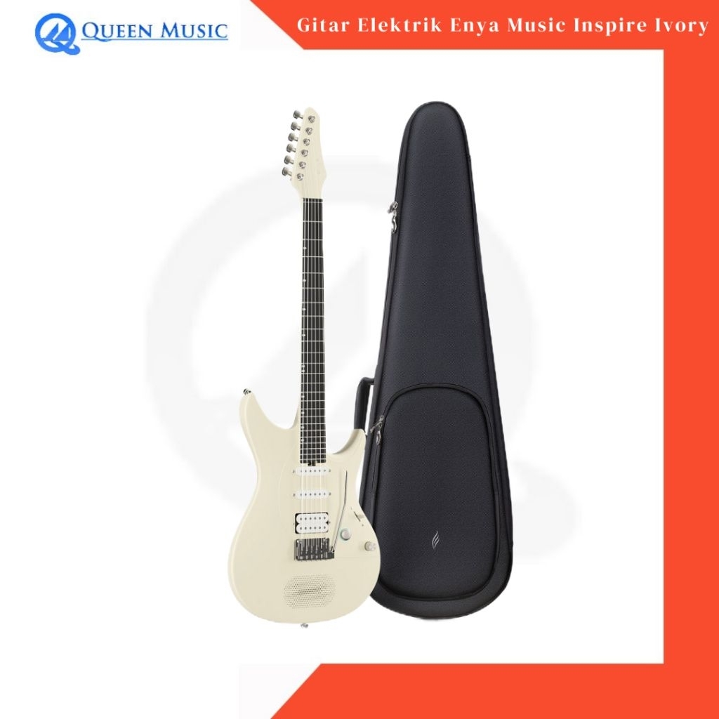 Gitar Elektrik Enya Music Inspire Ivory/Black - Smart Gitar Enya Music Inspire Ivory/Black