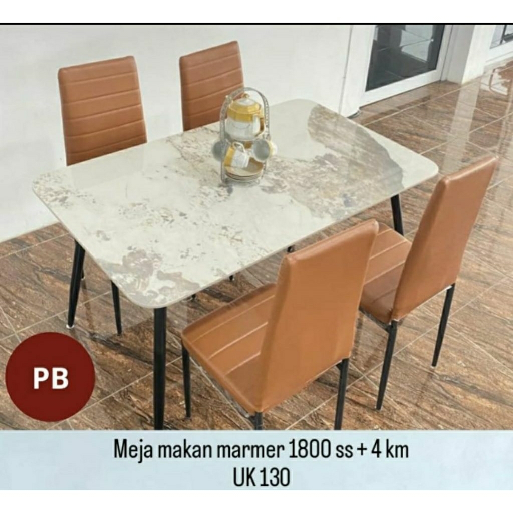 MEJA MAKAN MARMER KURSI 4/MEJA MAKAN GRANIT KURSI 4/KURSI MEJA MAKAN MARMER/MEJA MAKAN KURSI GRANIT 