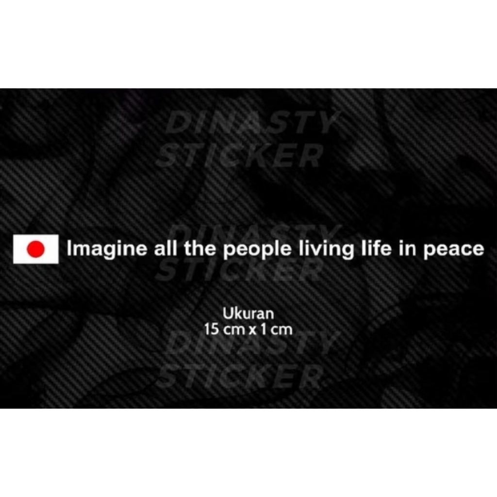 

Sticker Cutting Imagine all the people living life in peace