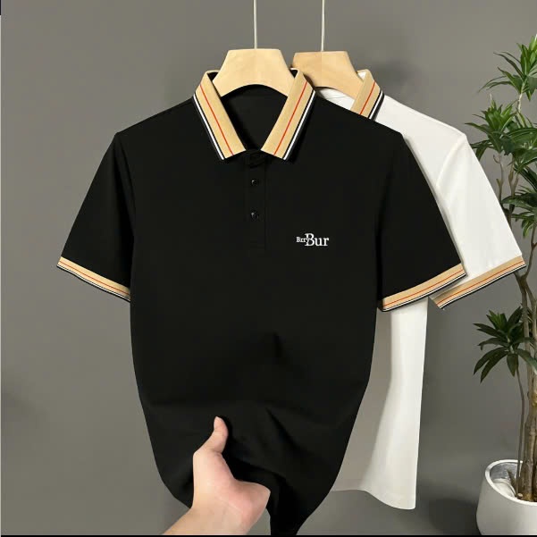 Kaos Polo Pria Polos Oversize Unisex Bahan Katun Elastis Nyaman Dipakai – Desain Sederhana Gaya Basi