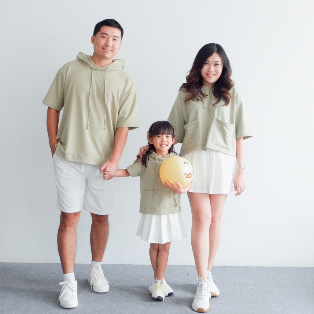 Isla Sophia Family Set Sage Green - Set Pakaian Keluarga Sporty - Baju Couple