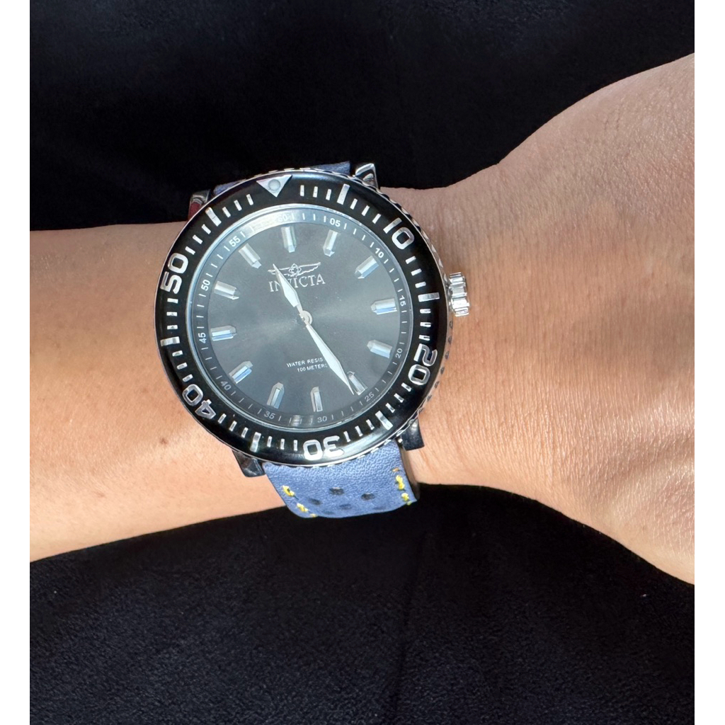 JAM TANGAN PRIA INVICTA 24041 ORIGINAL BEKAS LEATHER STRAP