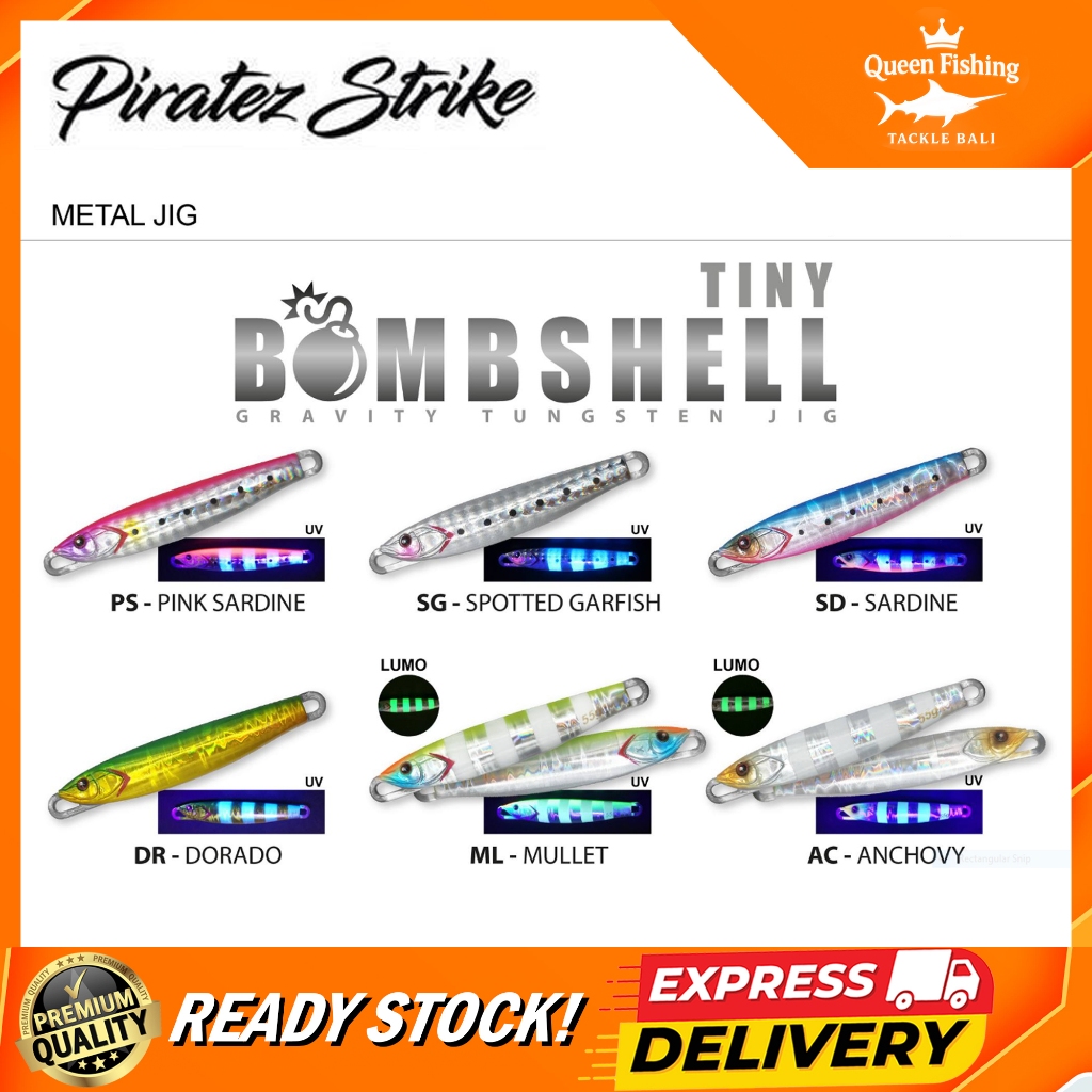 Metal JIG TUNGSTEN TINY BOMBSHELL Piratez Strike