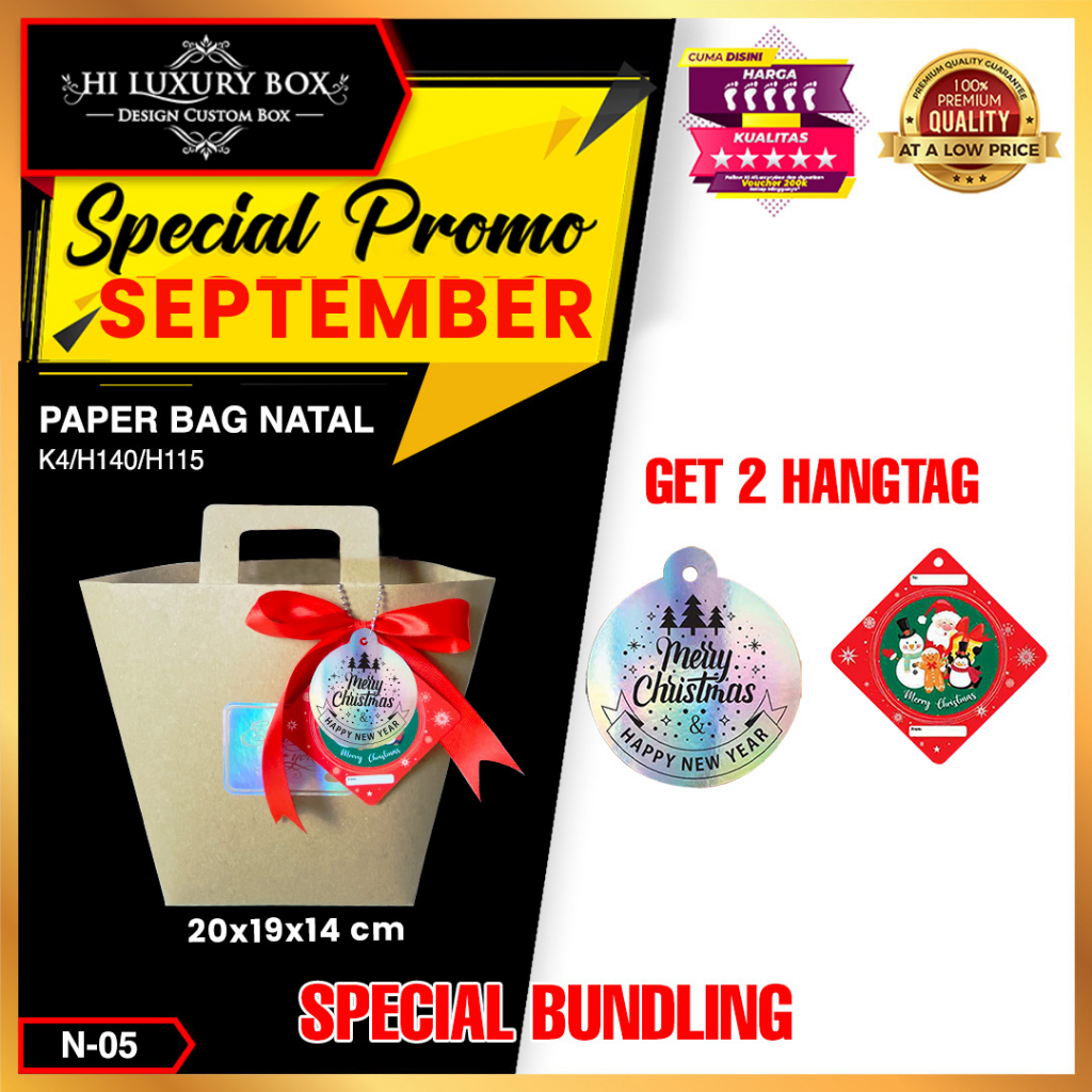 

Tas Souvenir Special Natal - Tas Hadiah Merry Christmas - N-05