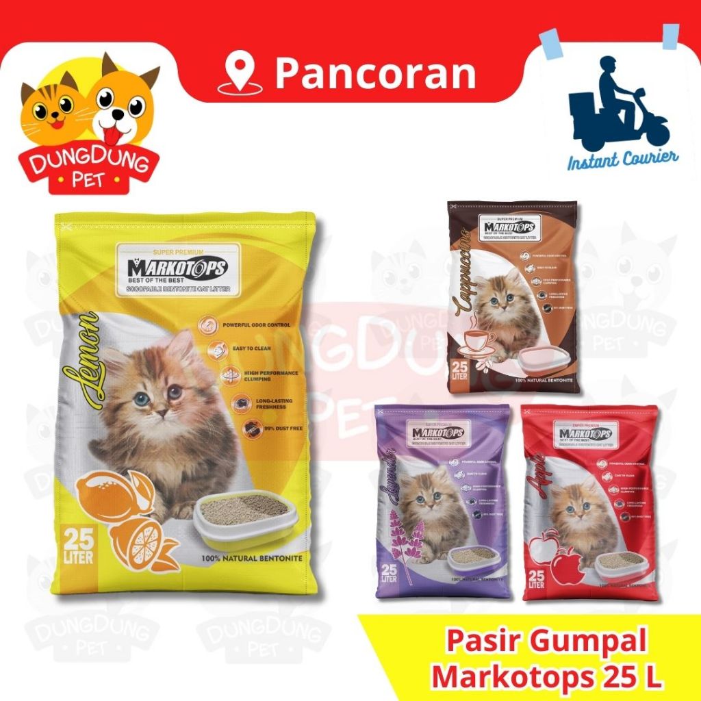 MARKOTOPS 25L Pasir Kucing gumpal wangi 25 L