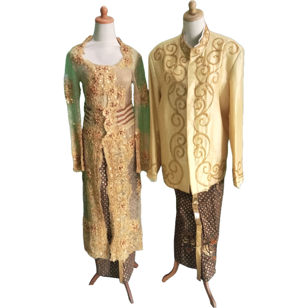 Couple Set Sepasang Baju Pengantin Kebaya Beskap Preloved