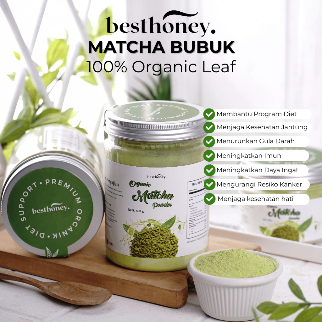 

Best Honey Pure Matcha Powder Murni Premium Superfood Sehat Alami Antioksidan Tinggi