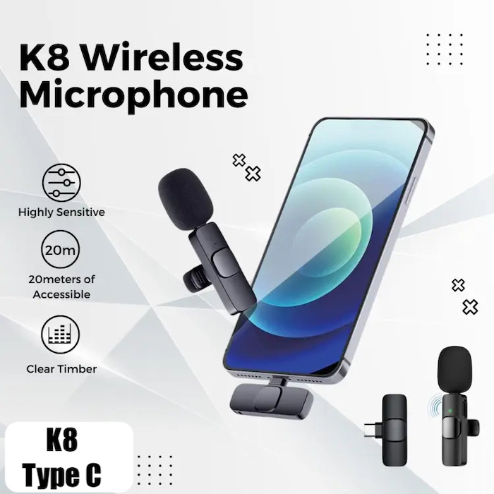 Microphone Wireless Mic Clip On Lavalier Microphone K8 1 MIC / Mic Wireless Clip On