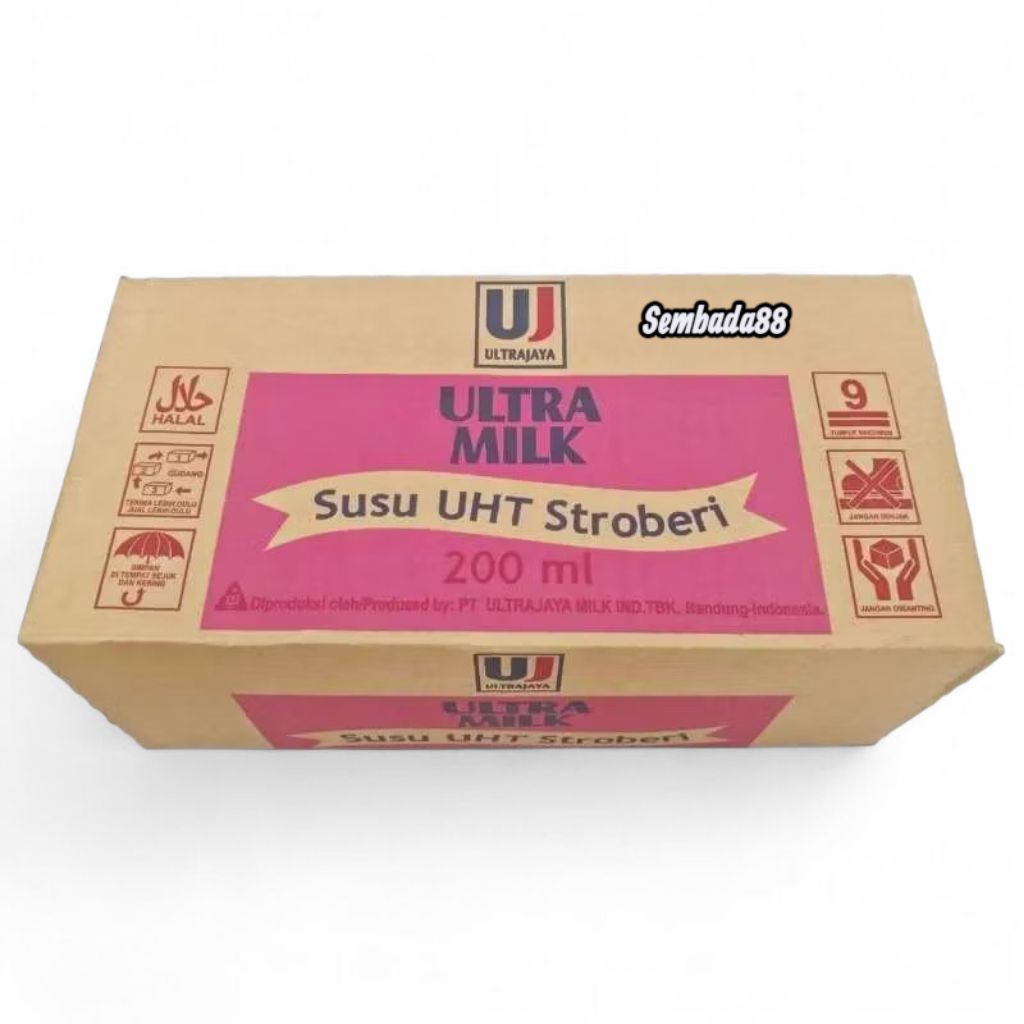

SUSU ULTRA 200 ML 1 KARTON ISI 24 PCS STROBERI / SUSU ULTRA / ULTRA MILK