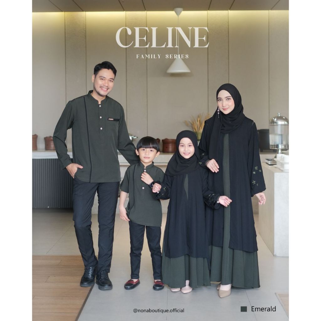 Nona - Celine Family Dress - Baju Setelan Lebaran 2026 Couple Keluarga Mom & Dad