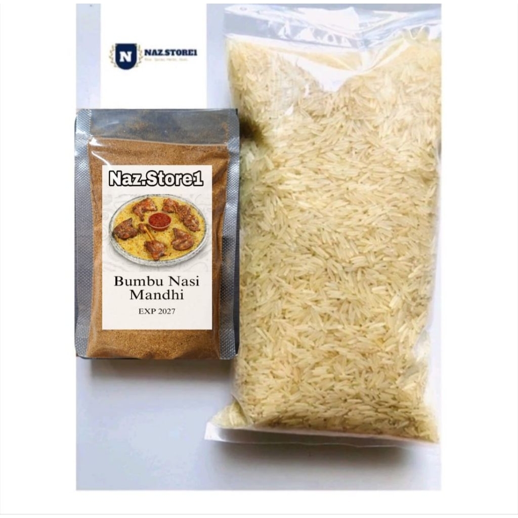 

PAKET NASI MANDHI BERAS BASMATI 1KG DAN BUMBU NASI MANDHI