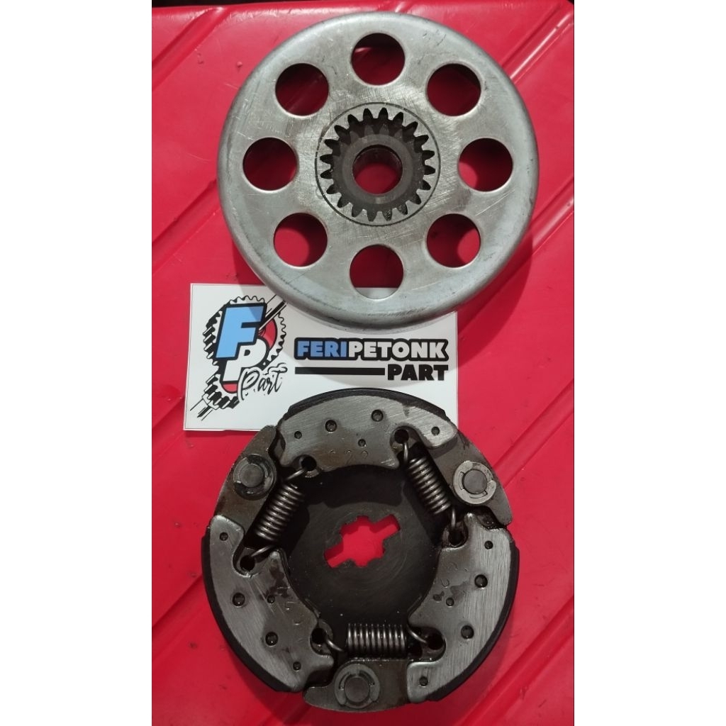 mangkok ganda & kampas ganda suzuki tornado, crystal rc80, rc100 bravo