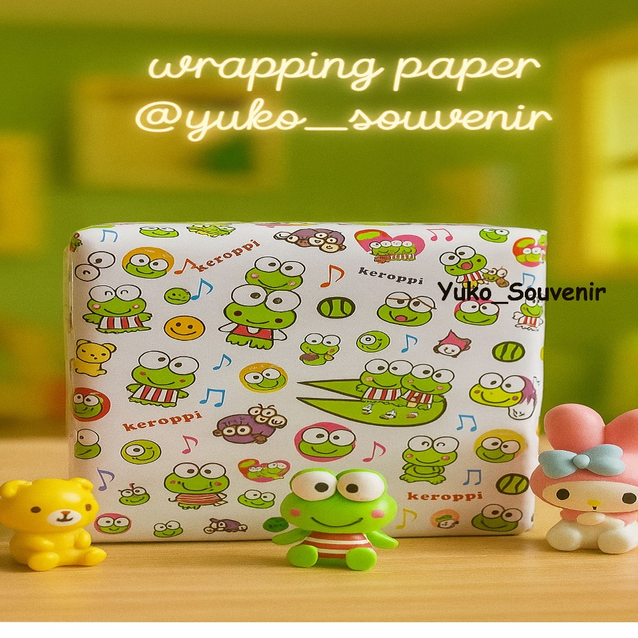 

Kertas Kado Keropi Tebal Glossy Kertas Kado Anak Karakter Keropi Mengkilat