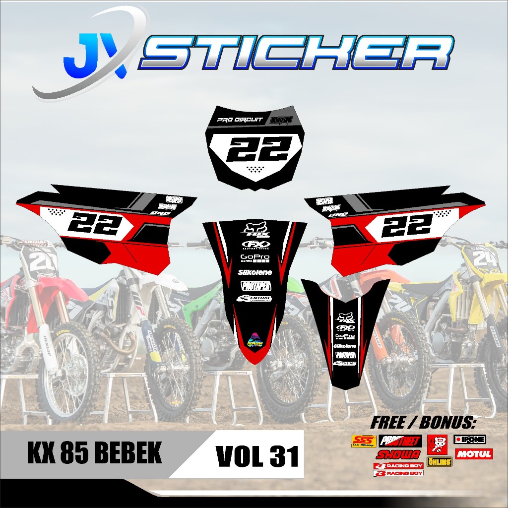 COD TERBARU DECAL KX 85 SEMI FULL  DESAIN TAWON KX 450 KX 250 FULL BODY KX 85 FULL BODY GASTRAK RBT 