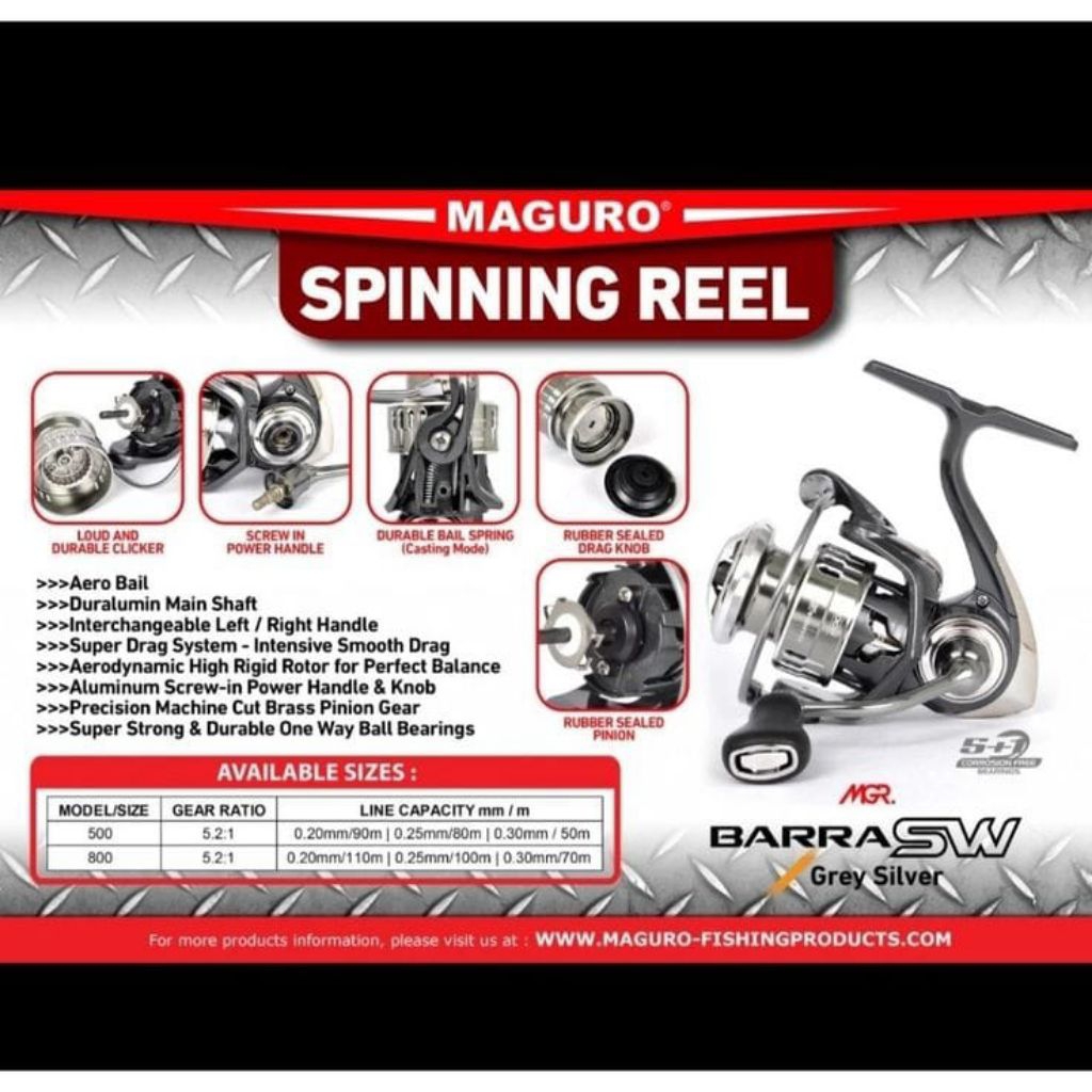 REEL UL MAGURO BARRA SW 500/800 salt water | Ultra Light