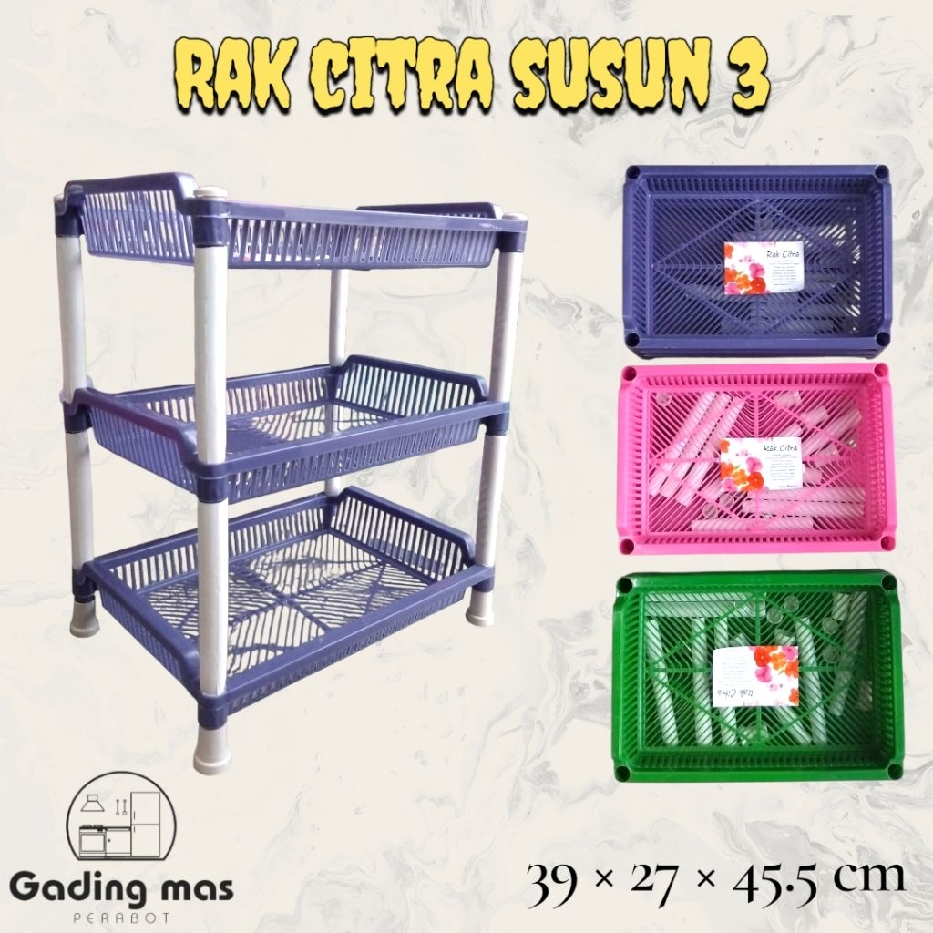 RAK SUSUN RAK BUMBU RAK SERBAGUNA SUSUN 3