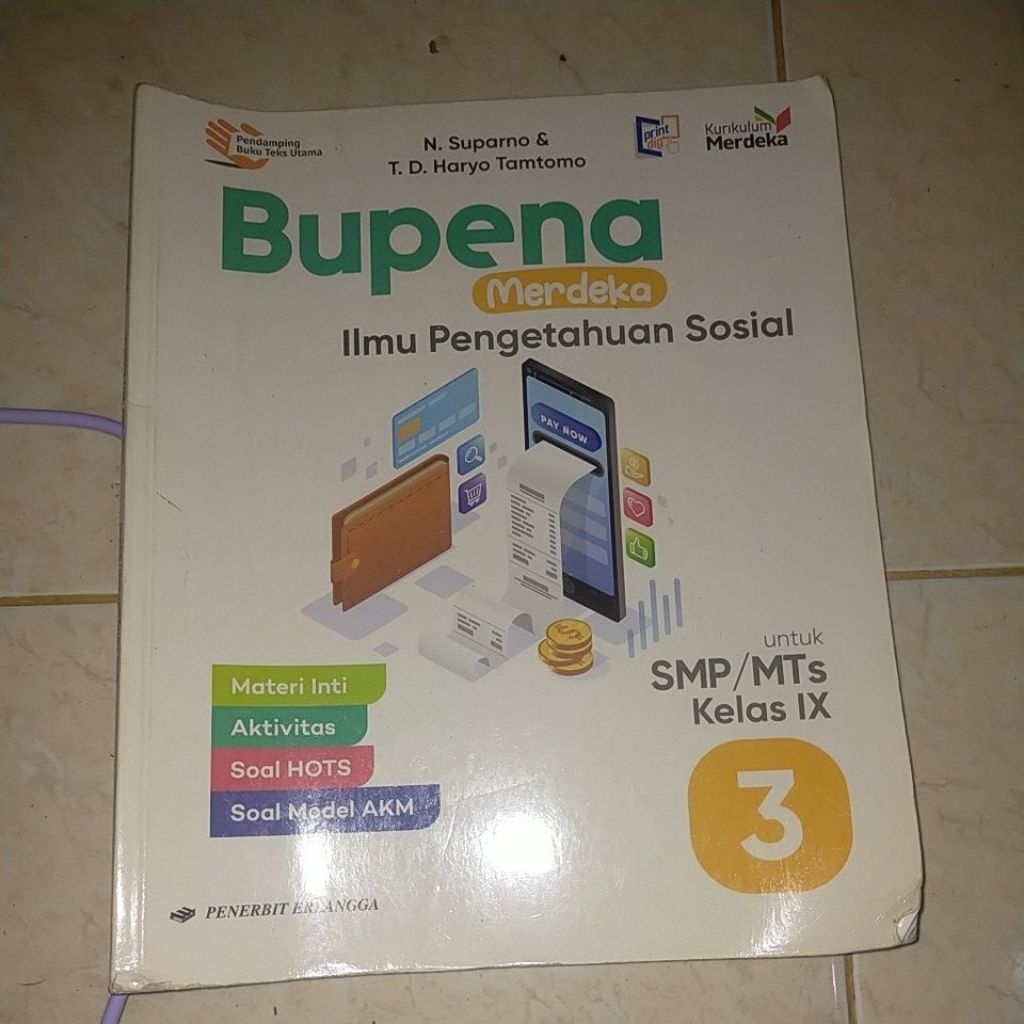 buku bupena merdeka ips kelas 9 kurikulum merdeka erlangga