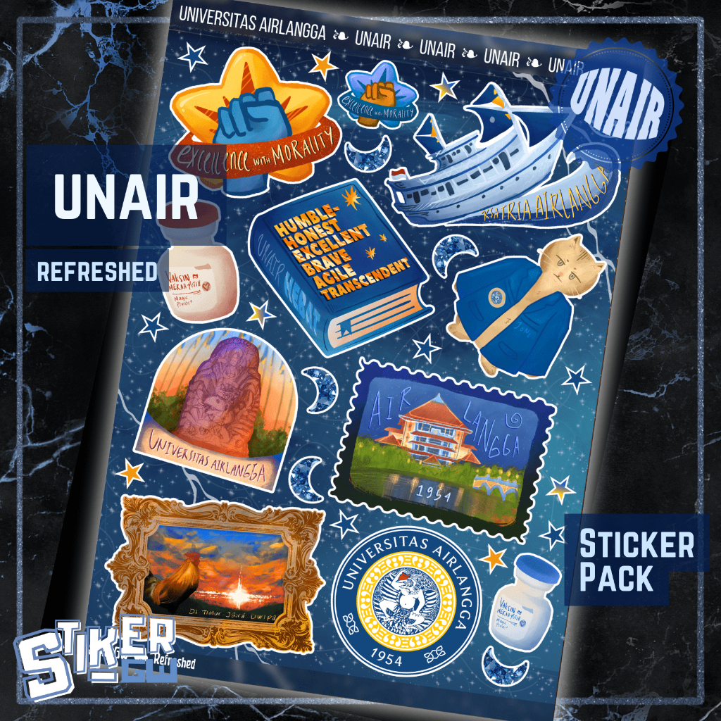 [NEW] Sticker Pack Unair Refreshed | STIKER UNIVERSITAS AIRLANGGA | StikerGW