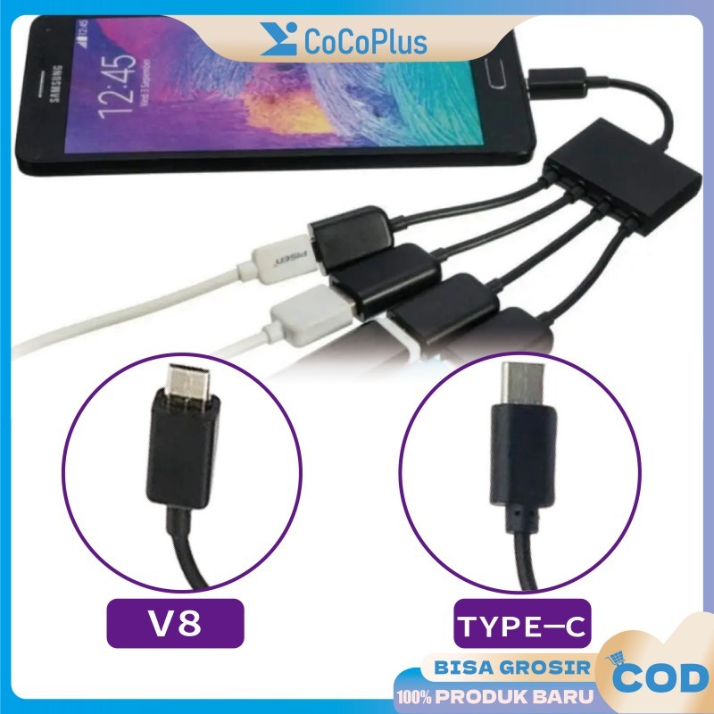 Hub OTG 3 Port Micro USB Multifunction Adaptor USB Female Data Cable Charge Kabel USB Hub