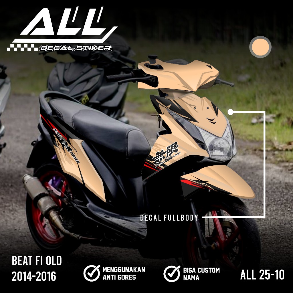 (COD) TERBARU NEW Stiker Decal Full Body Beat FI OLD 2014 2015 2016 - NEW Decal Sticker Modifikasi D