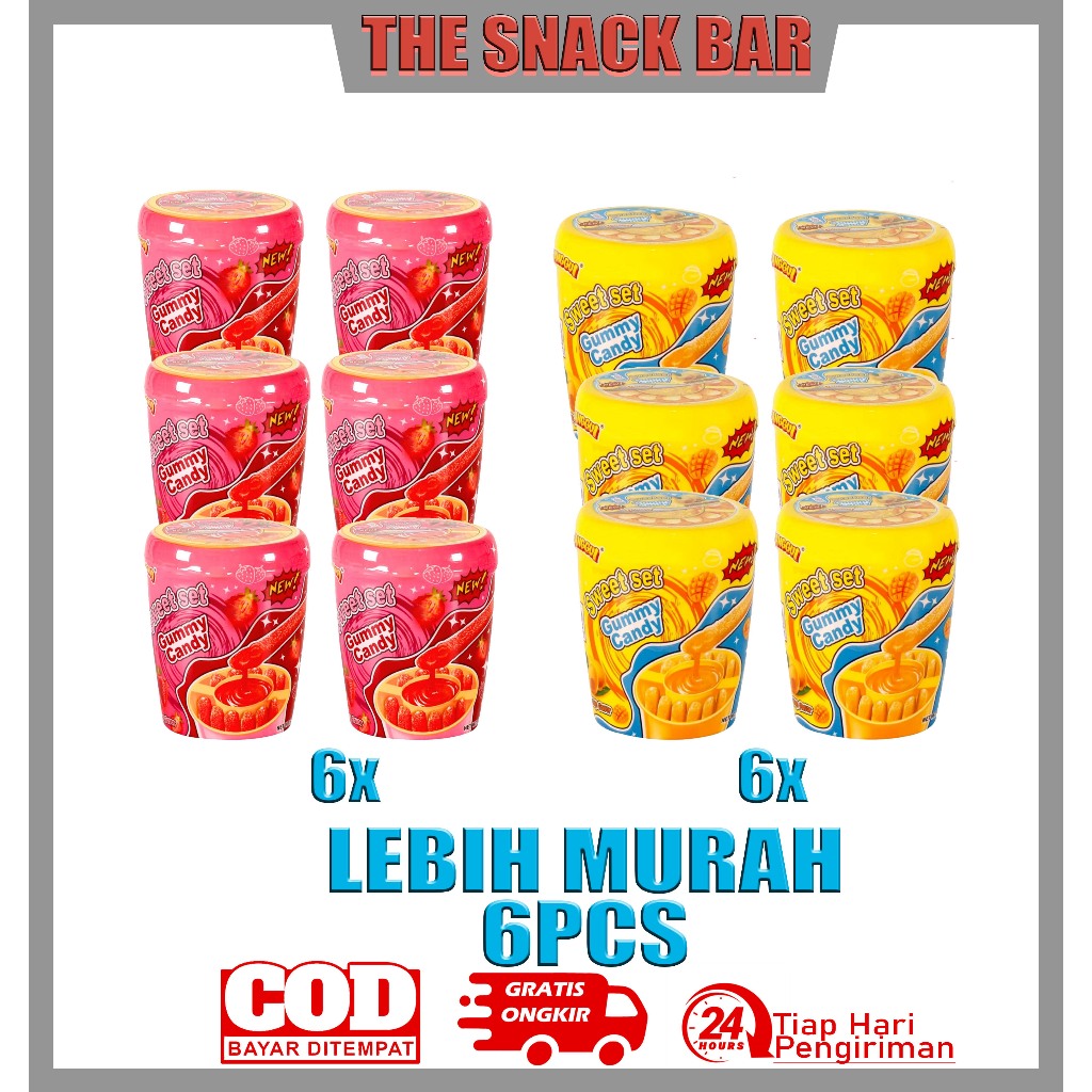 

Cemilan Stick Gummy Rasa Mangga Strawberry 360 Gr 100% Halal
