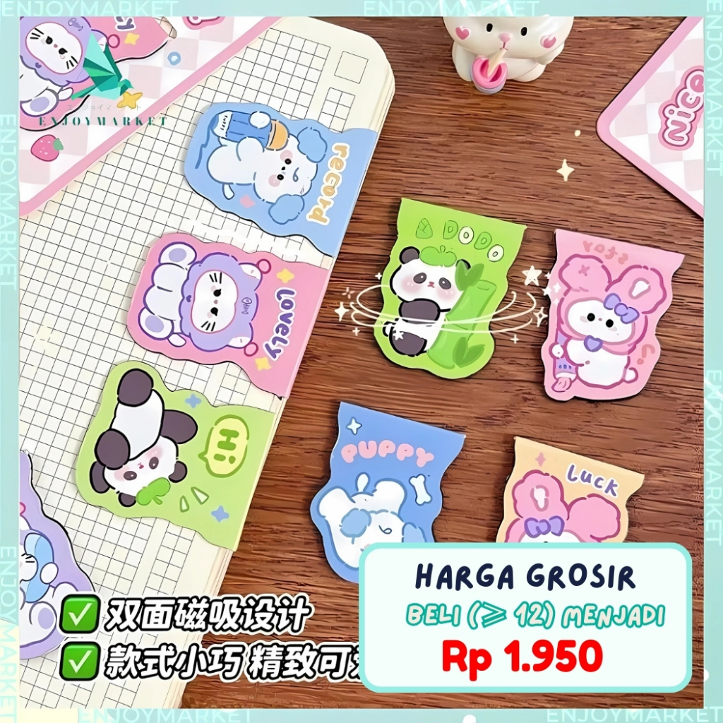 

Pembatas Buku Magnet Clip Buku Kertas Lucu Motif Cartoon AT37