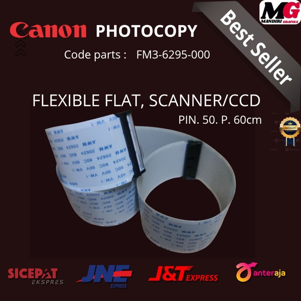 FLEXIBLE FLAT, SCANNER /CCD. (+SOCKET). CANON MESIN PHOTOCOPY. IRA.6055 /6065 /6075