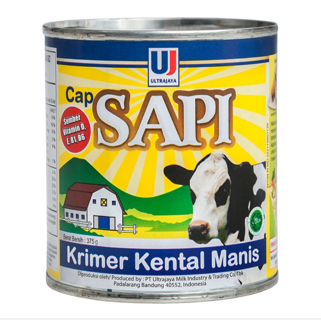 

ULTRA JAYA Cap Sapi Krimer Kental Manis Kaleng 375 g
