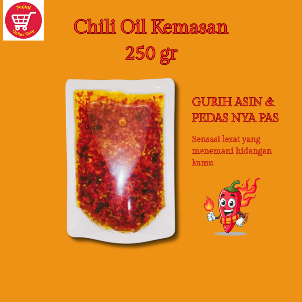 

Chili Oil Minyak Cabe Pedas Halal 250gr