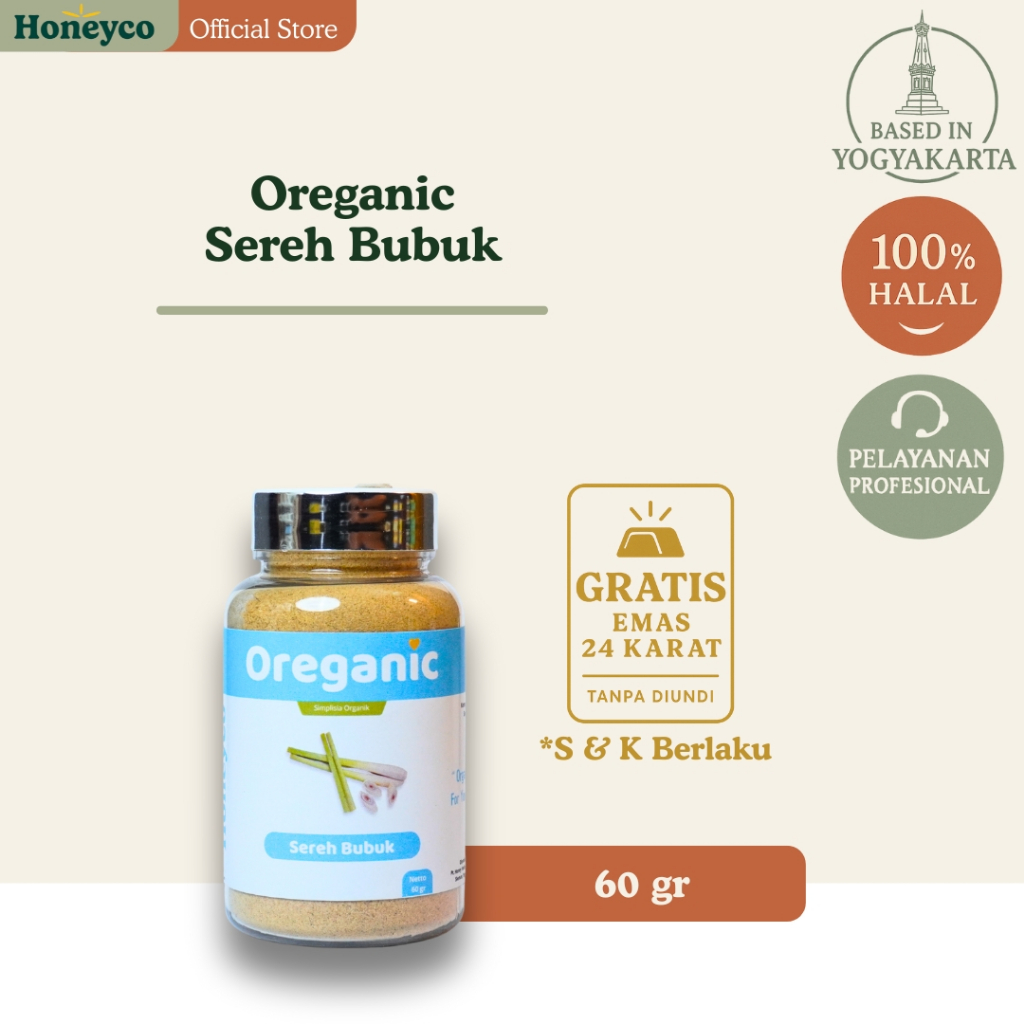 

Oreganic Sereh Bubuk Simplisia Organik 60-265 gr