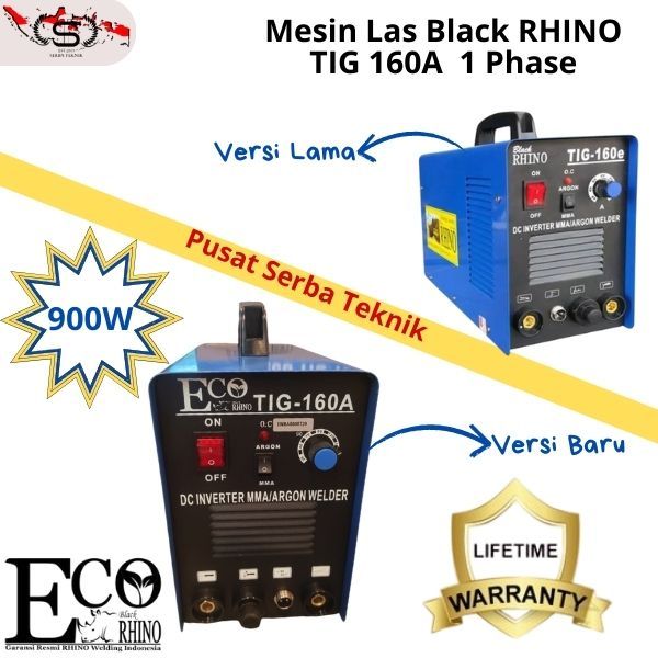 Rhino Tig 160 E Mesin Las Argon 160 E 900w Trafo Travo Las Stainless Steel