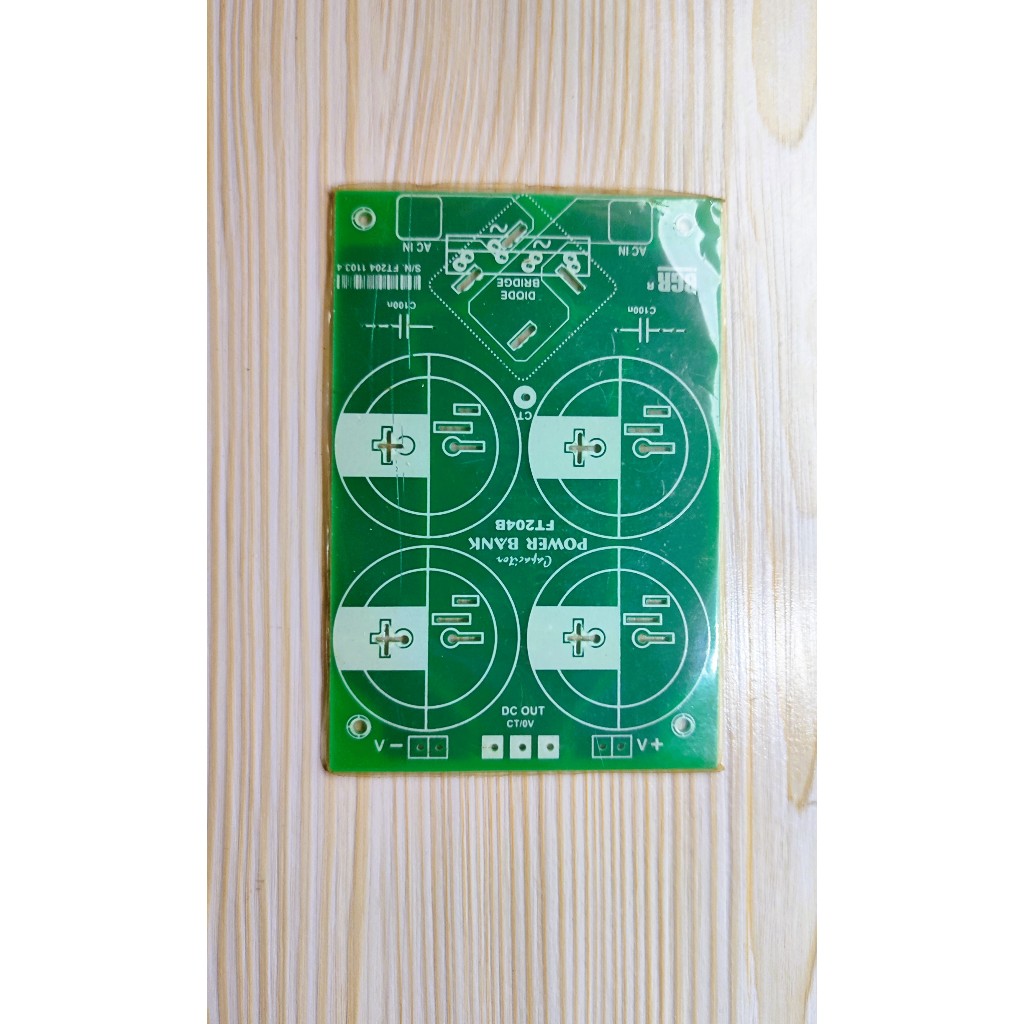 PCB Power Supply PSU 4 Elco PCB Fiber Kapasitor Power Bank FT-204S BGR +  BONUS PCB