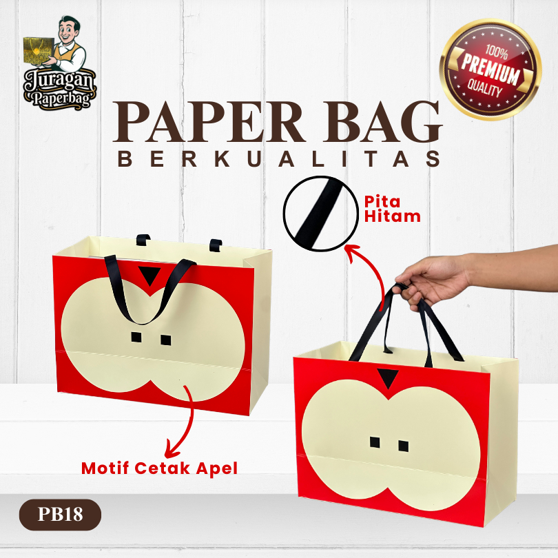 Paper Bag Kado / Tas Kado / Paperbag  Souvenir Aesthetic / Paperbag Motif / Premium Paper Bag / PB18