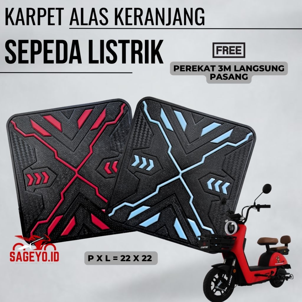 Karpet Alas Keranjang Sepeda Listrik / Alas Keranjang Sepeda Universal / Tatakan Alas Keranjang Sepe