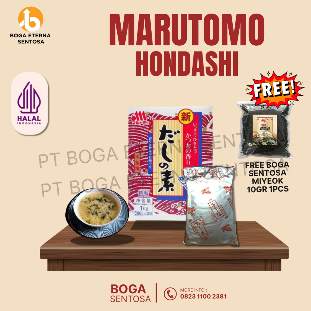 

MARUTOMO HONDASHI 1KG / KALDU IKAN (BUY 1 GET 1 CUT WAKAME)