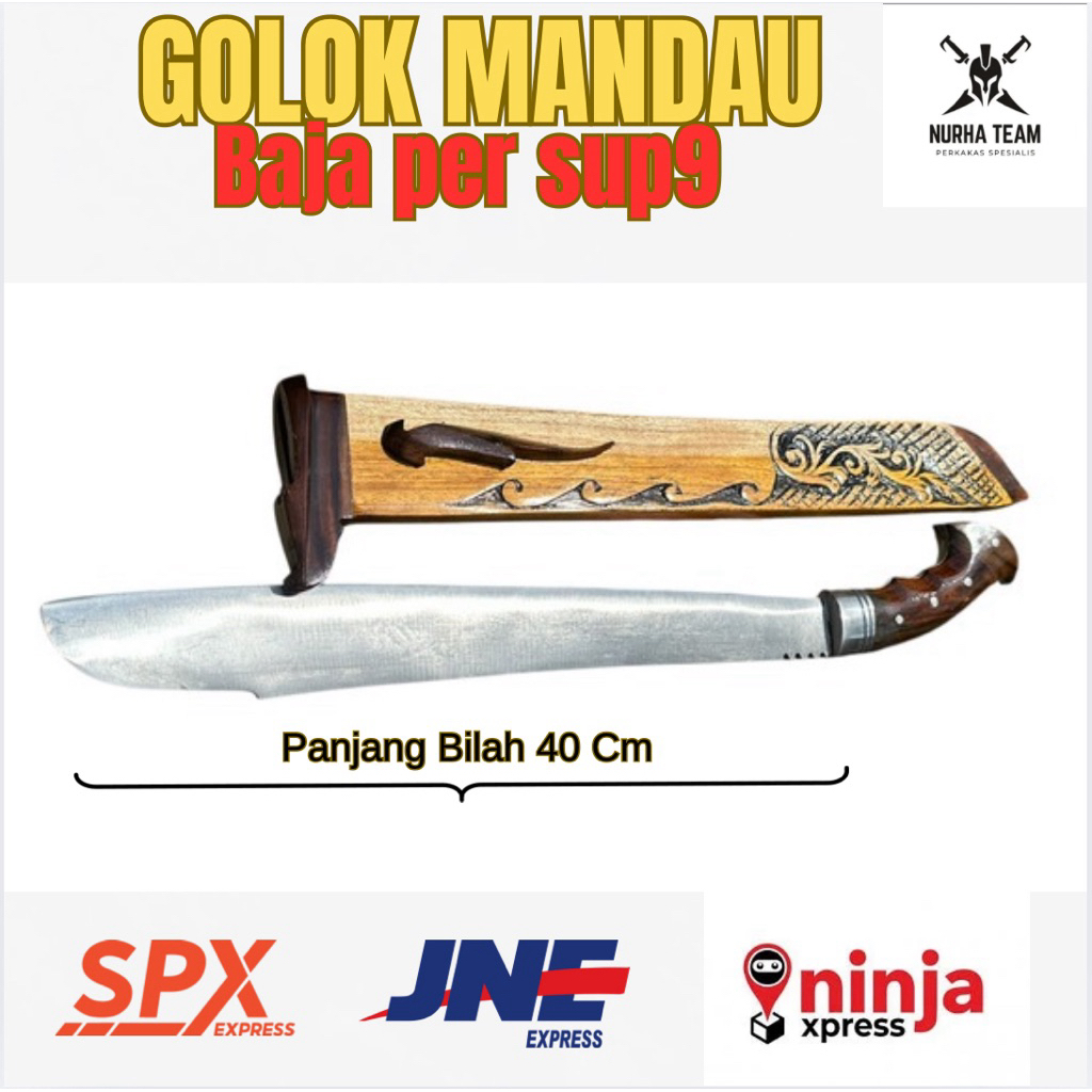 [ Garansi Baja Per Sup 9 ]Golok Mandau Baja Per Asli | Golok Sembelih Dan Golok Kebun Serbaguna
