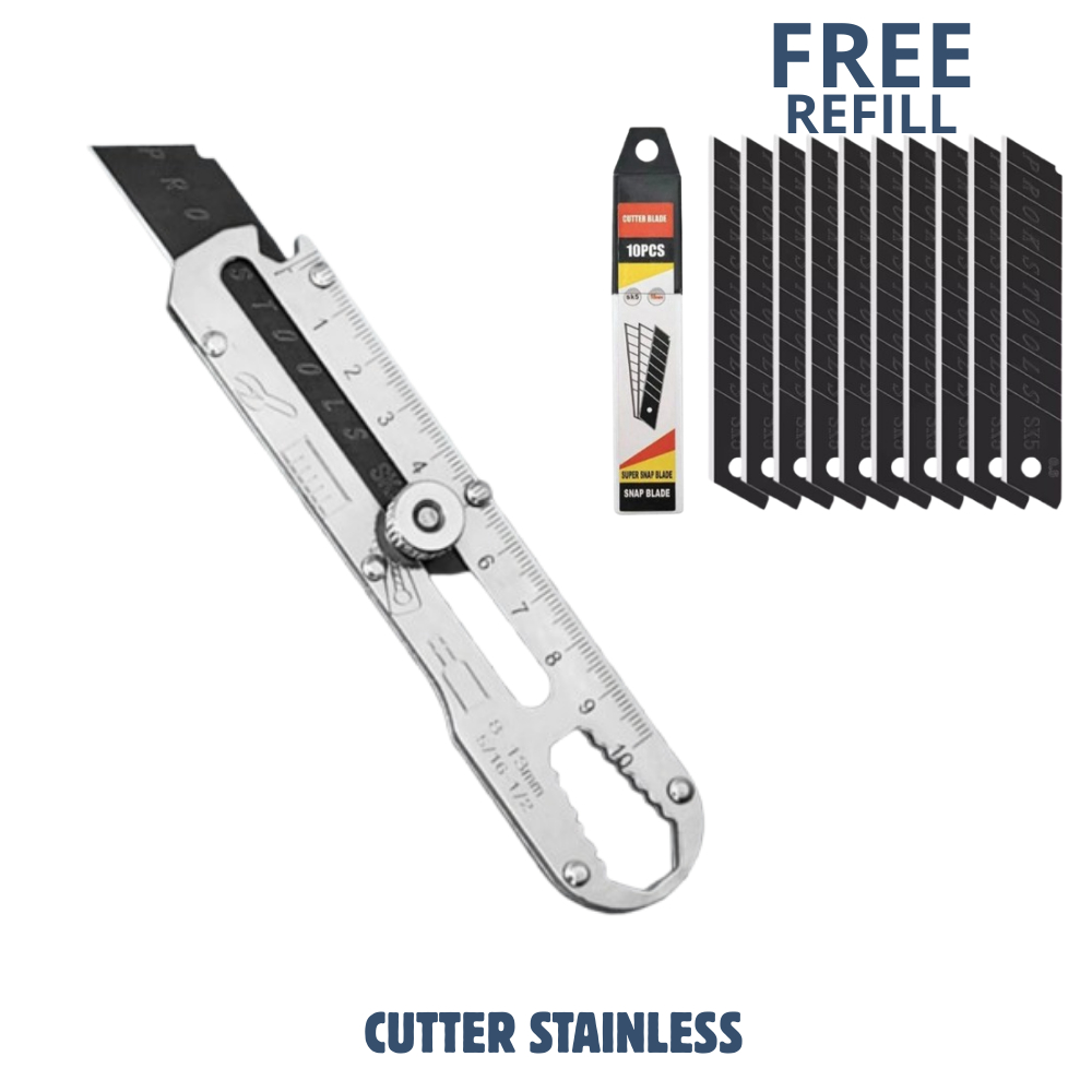 

Cutter Multifungsi Stainless Anti Karat Pisau Multifungsi Stainless Tahan Lama Praktis Serbaguna