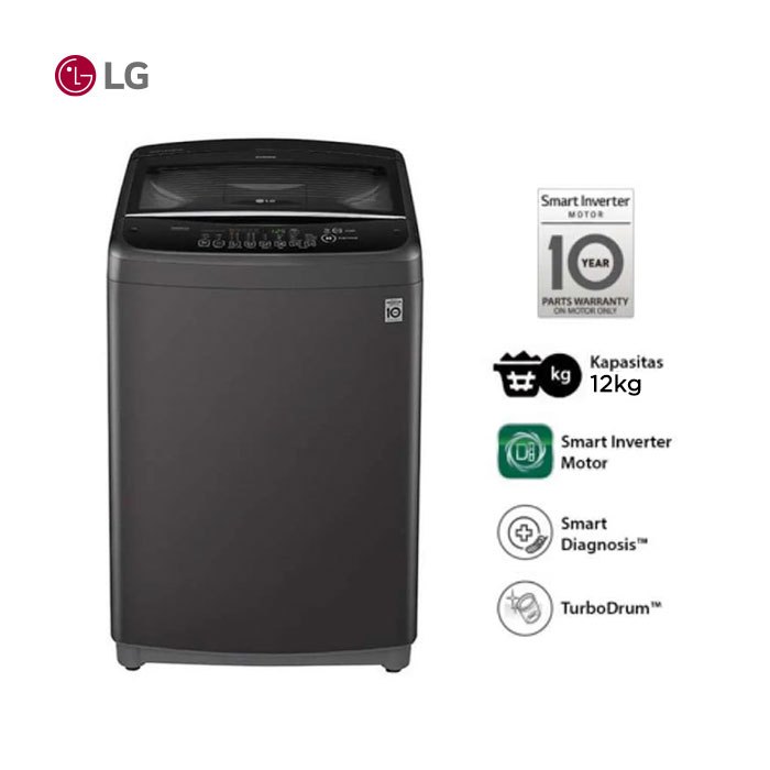LG Mesin Cuci Top Loading 12kg Smart Inverter T2312VSPB